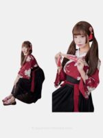 Black and Red Kimono