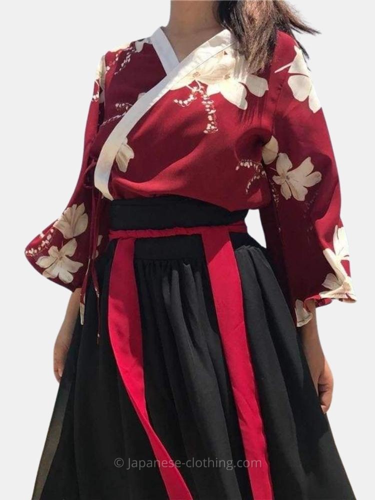 Black and Red Kimono