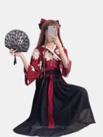 Black and Red Kimono