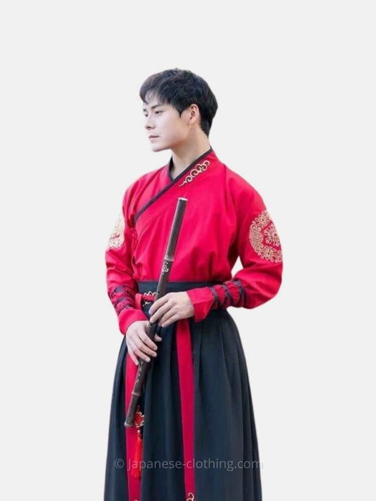 Black and Red Kimono Men