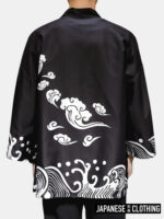 Black and White Kimono Top