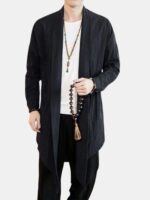 Black Kimono Cardigan Men