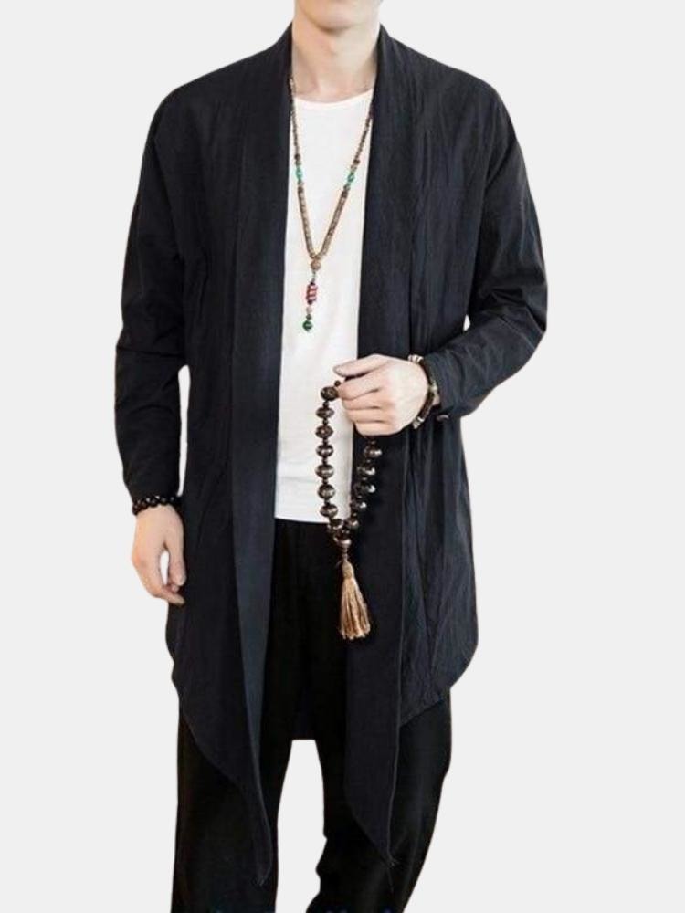 Black Kimono Cardigan Men
