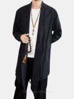 Black Kimono Cardigan Men