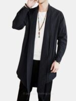 Black Kimono Cardigan Men