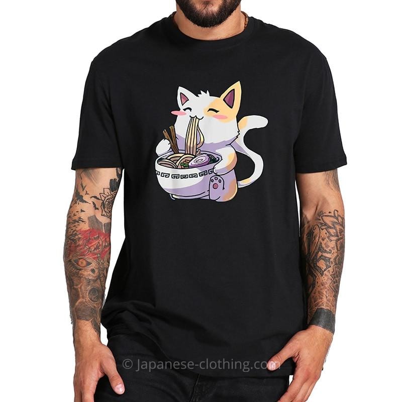 Cat Eating Ramen Shirt