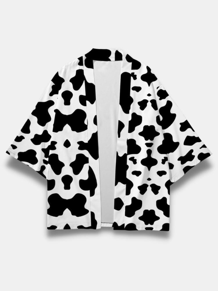 Cow Print Kimono