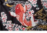 Flower Fish Print Kimono Style Jacket