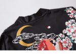 Flower Fish Print Kimono Style Jacket