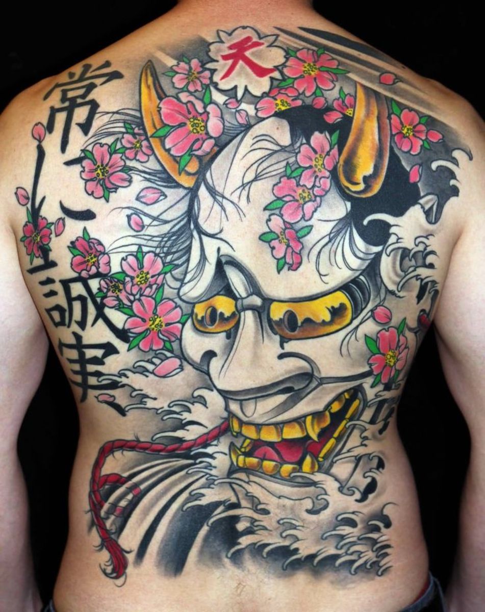 hannya waves tattoo