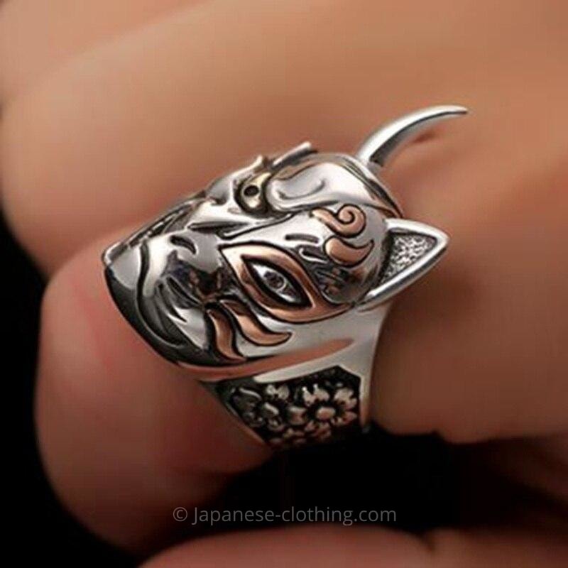 Japanese Demon Mask Ring