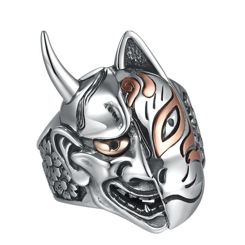 Japanese Demon Mask Ring