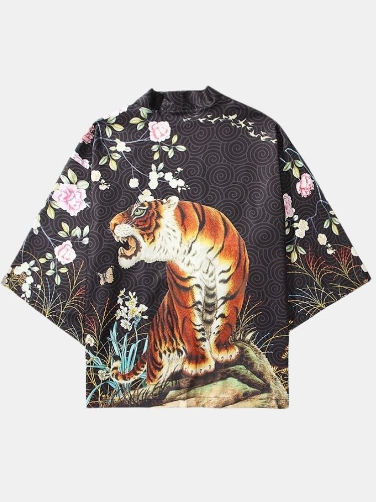Japanese Tiger Art Kimono