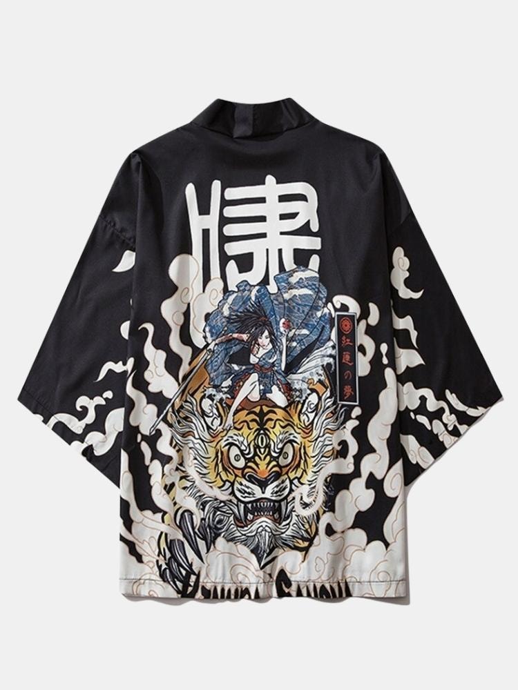 Japanese Tiger Painting Kimono
