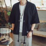 Linen Kimono Cardigan Men