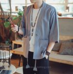 Linen Kimono Cardigan Men