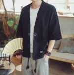 Linen Kimono Cardigan Men