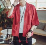 Linen Kimono Cardigan Men