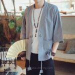 Linen Kimono Cardigan Men