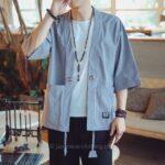 Linen Kimono Cardigan Men