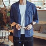 Linen Kimono Cardigan Men