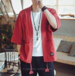Linen Kimono Cardigan Men
