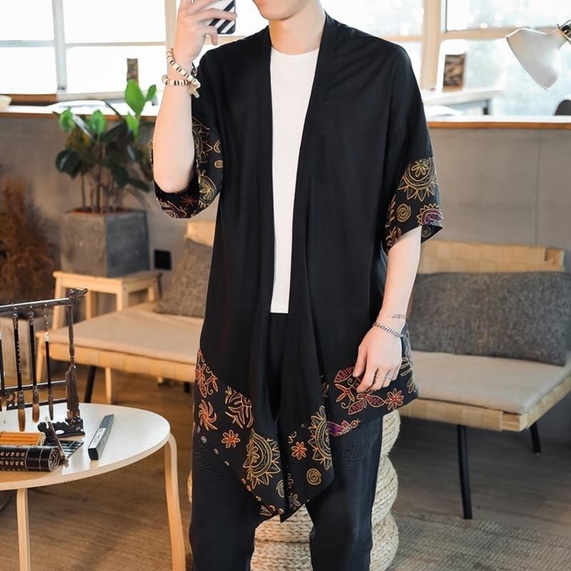 Long Kimono Cardigan Men