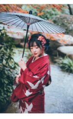 Long Red Kimono