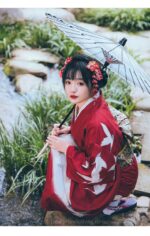 Long Red Kimono