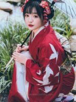 Long Red Kimono