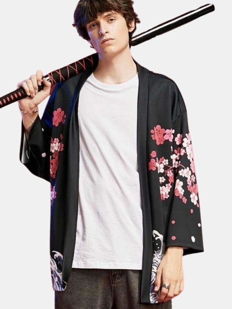 Men Floral Kimono