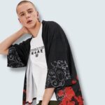 Mens Black Kimono Jacket
