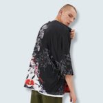 Mens Black Kimono Jacket