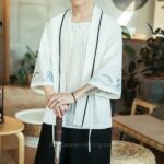 Men’s White Kimono Shirt