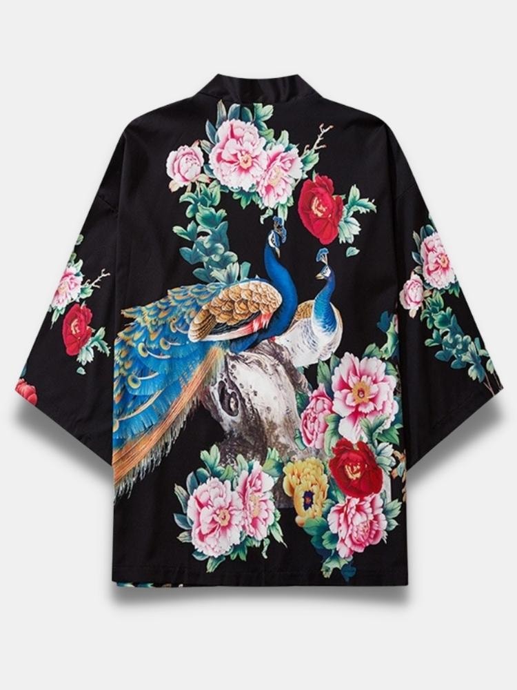 peacock Kimono