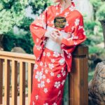 Red Kimono Flower