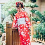 Red Kimono Flower