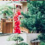 Red Kimono Flower