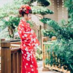 Red Kimono Flower