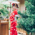 Red Kimono Flower