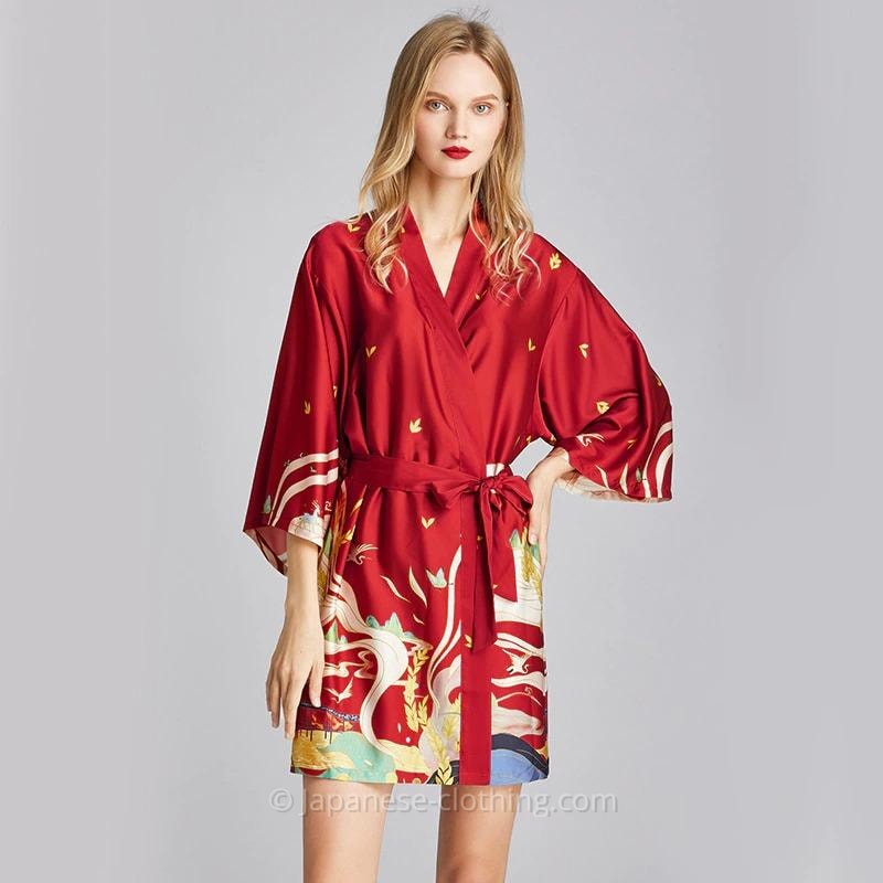 Short Red Kimono