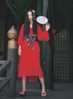 Solid Red Kimono