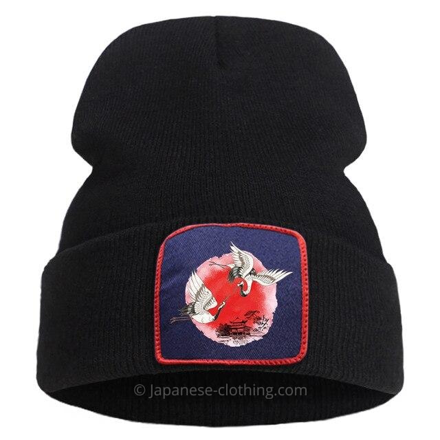 Traditional Japanese Crane Beanie