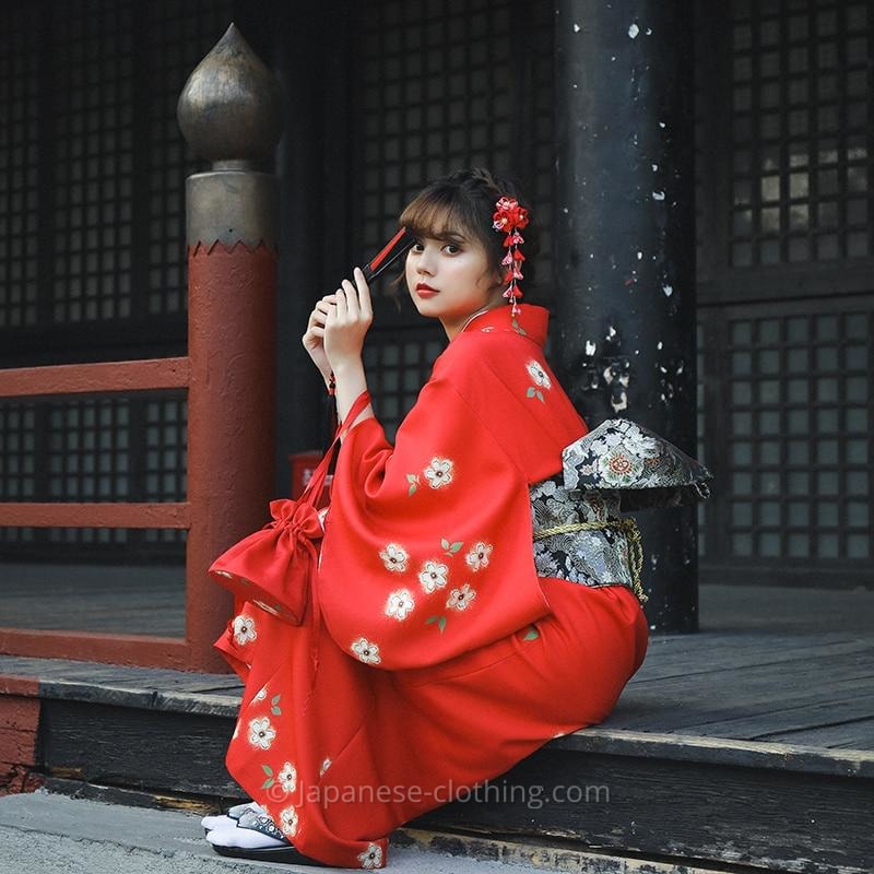 Traditional Red Kimono