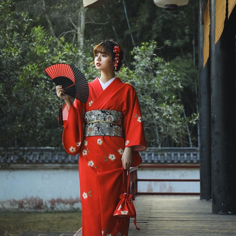 Traditional Red Kimono