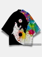 Wolf Yin Yang Kimono