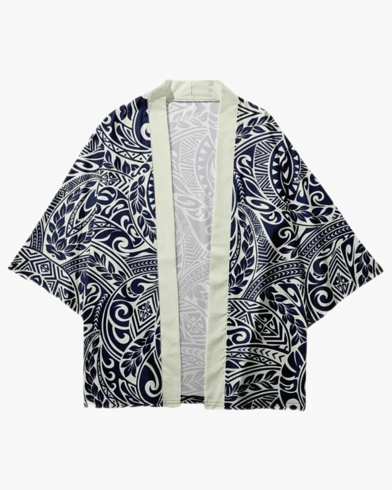 African Black and White Patterns Kimono