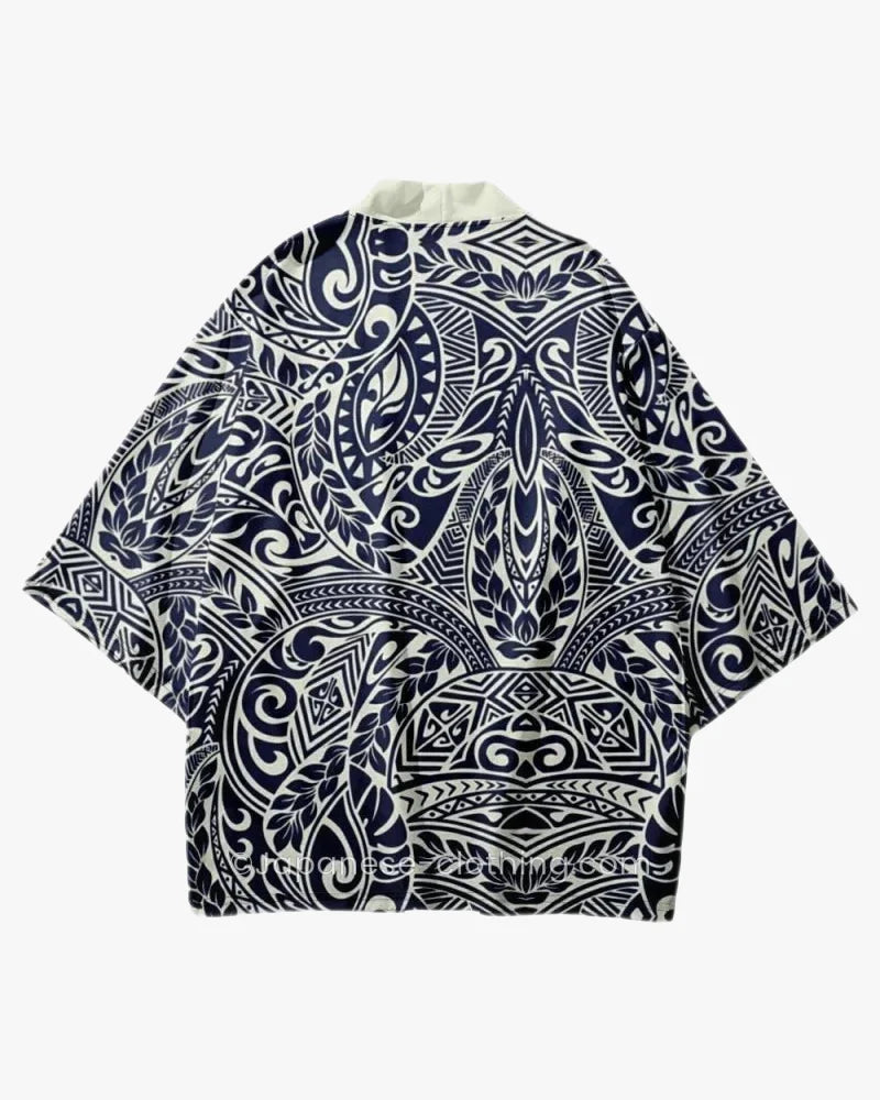 African Black and White Patterns Kimono