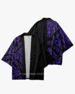 Black and Purple Kimono Jacket
