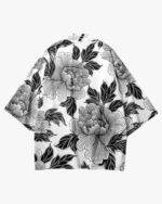 Black and White Blossom Kimono